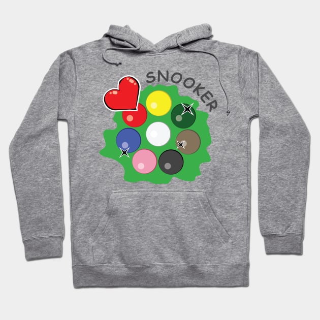 I Love Snooker Hoodie by DesignWood-Sport